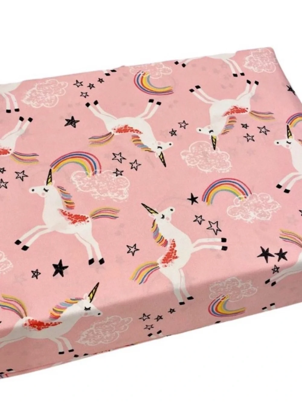 Max Studio Pink Unicorn Rainbow Sheet Set (Full)